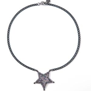 BRAND NEW ALEXA RAE LITTLE STAR NECKLACE IN METALLIC PEARL BLACK
